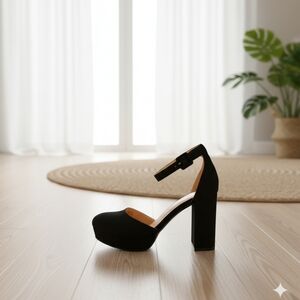 Sun + Stone Women's Black 'Birdey' Platform Heels